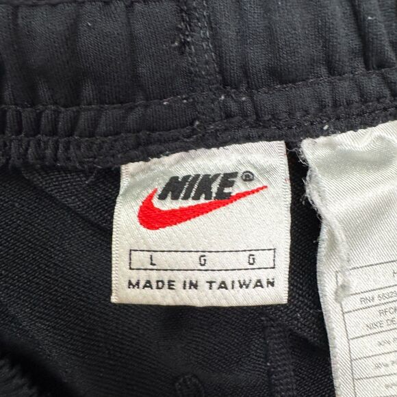 Nike Dri-Fit Vintage 90's Jogger Pants Mens Large Black Ankle Zip Pockets Active - Picture 7 of 14
